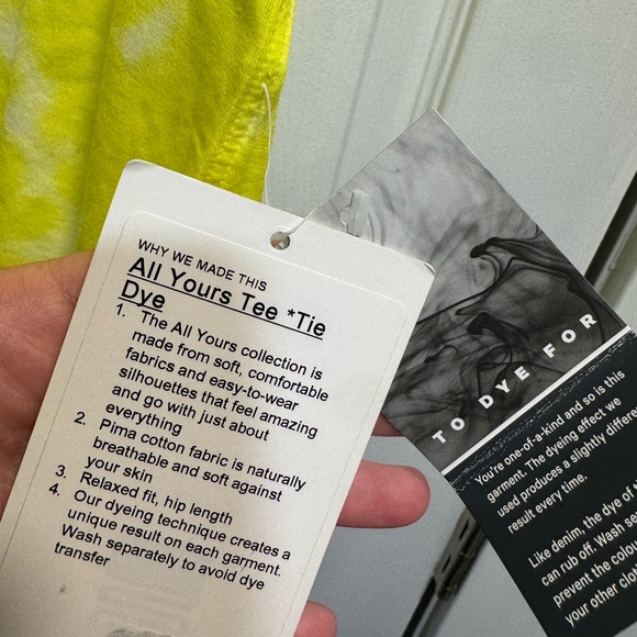 Lululemon All Yours Cotton T-Shirt *Tie Dye NWT Size 6 - Picture 5 of 8